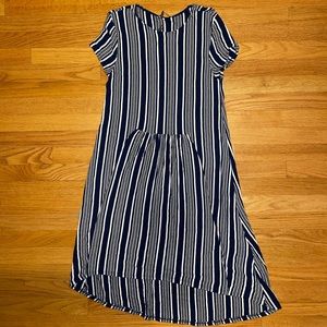 Zara Striped Short Sleeve Maxi Dress